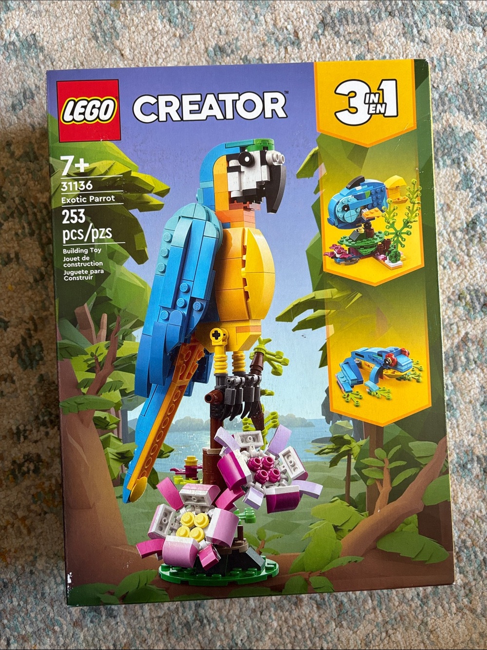 Lego Creator Blue & Yellow Exotic Parrot Building Toy